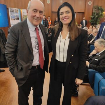 Il direttore generale di ANBI Massimo Gargano con la presidente del Consorzio Virginia Taschini