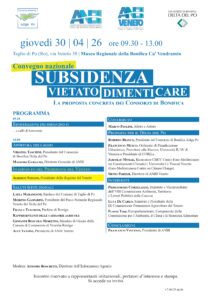 Subsidenza, vietato dimenticare